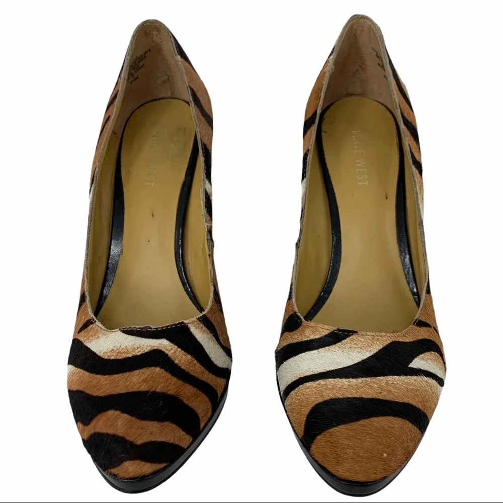 Vintage Nine West Bengal Tiger Heels- Real Fur